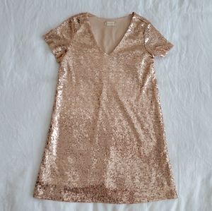 Altar'd State Rose Gold Sequin Dress